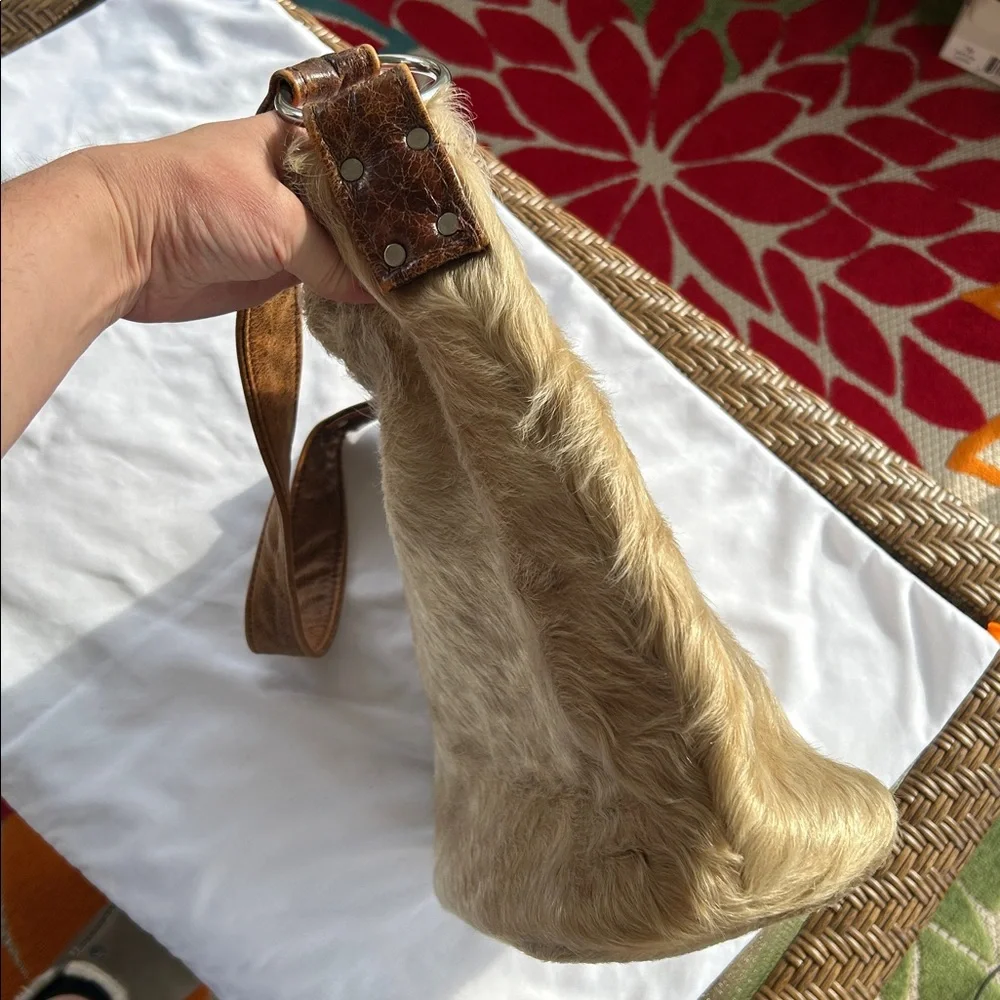Wild Goose Genuine Cowhide Hair-on-Hide Hobo Bag - Western Boho